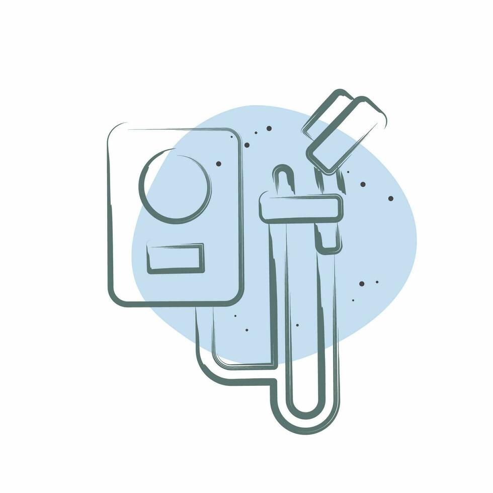 Icon Shower. related to Bathroom symbol. Color Spot Style. simple design editable. simple illustration vector