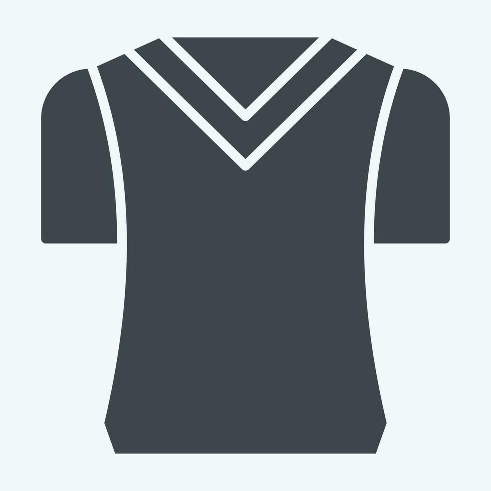 Icon T Shirts. related to Camping symbol. glyph style. simple design editable. simple illustration vector