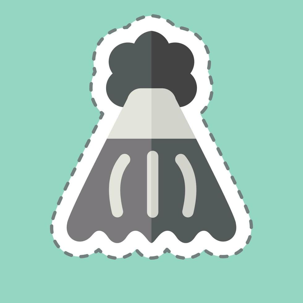 Sticker line cut Hand Towel. related to Bathroom symbol. simple design editable. simple illustration vector