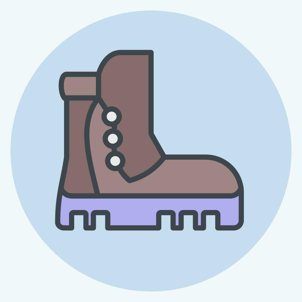 icono botas. relacionado a cámping símbolo. color compañero estilo. sencillo diseño editable. sencillo ilustración vector