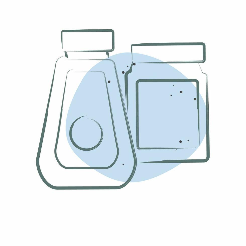 Icon Seasonings. related to Camping symbol. Color Spot Style. simple design editable. simple illustration vector