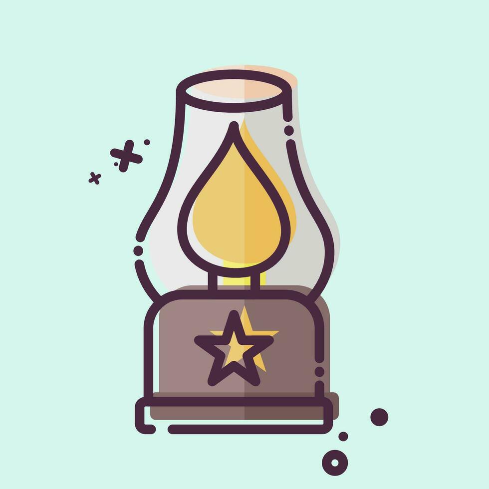 Icon Lantern. related to Camping symbol. MBE style. simple design editable. simple illustration vector