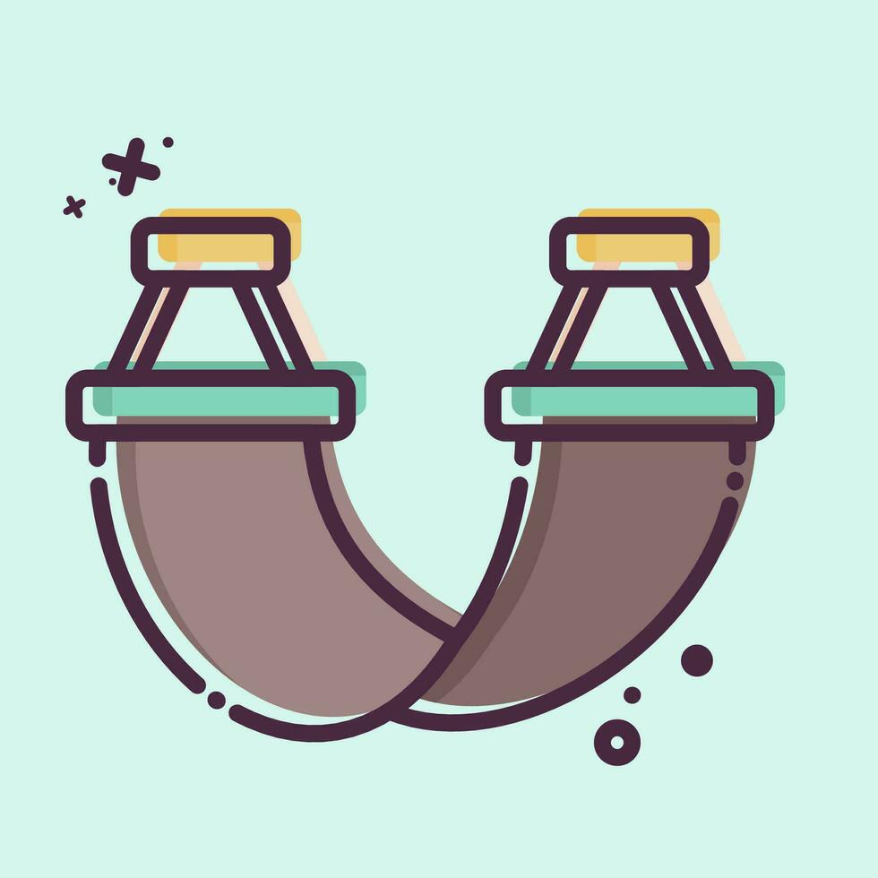 Icon Hammock. related to Camping symbol. MBE style. simple design editable. simple illustration vector