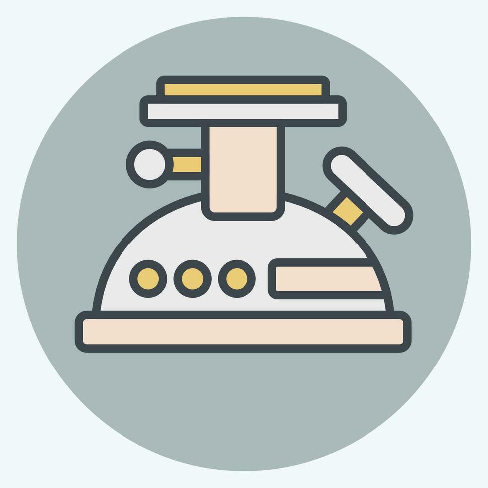Icon Stove and. related to Camping symbol. color mate style. simple design editable. simple illustration vector