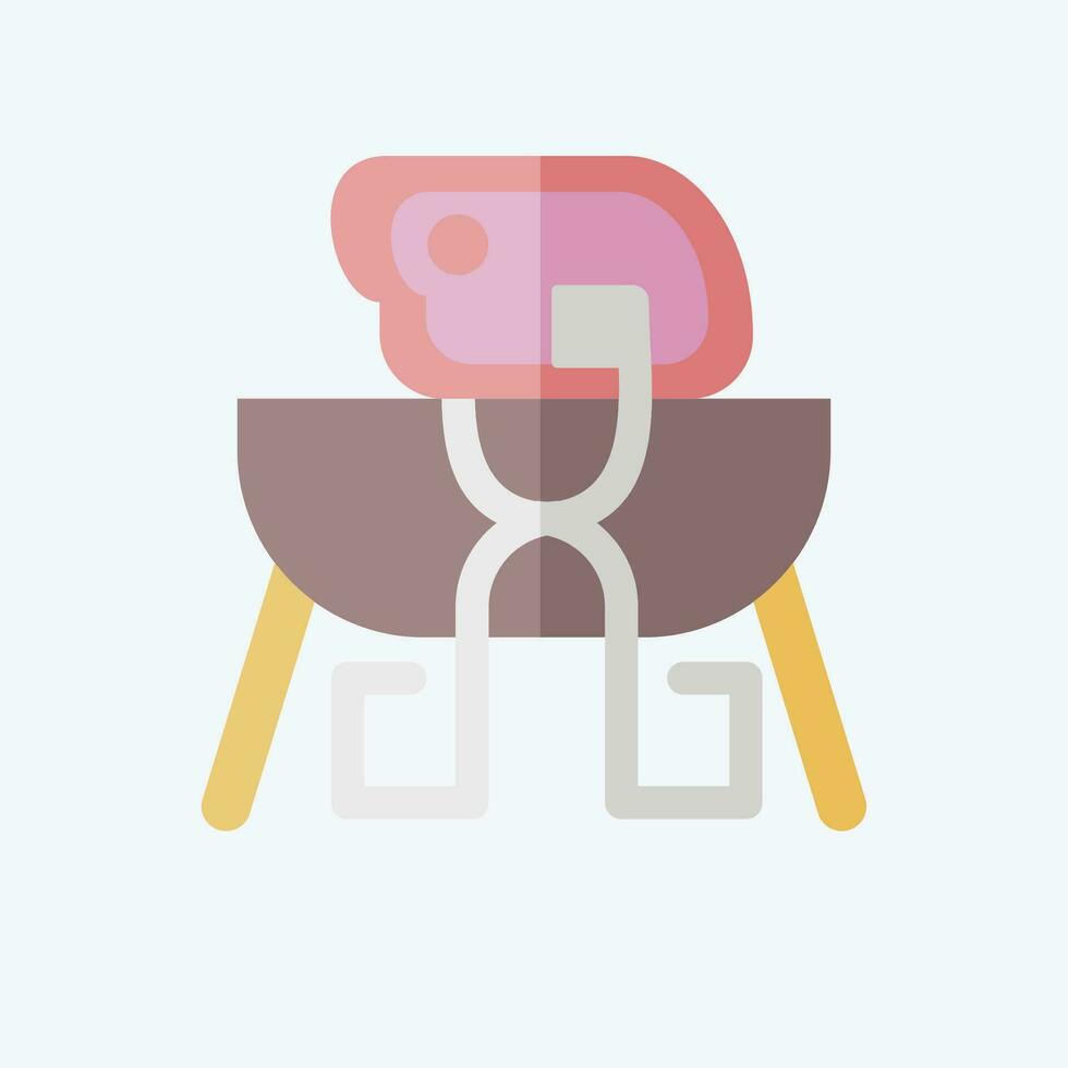 Icon Tongs. related to Camping symbol. flat style. simple design editable. simple illustration vector