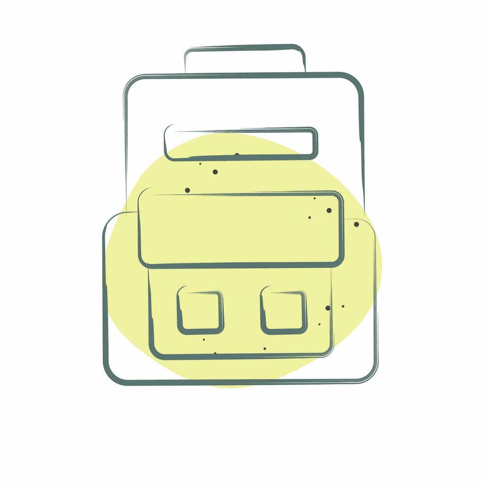 Icon Utility Bags. related to Camping symbol. Color Spot Style. simple design editable. simple illustration vector