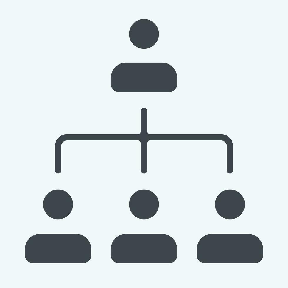 Icon Organization. related to Business Analysis symbol. glyph style. simple design editable. simple illustration vector