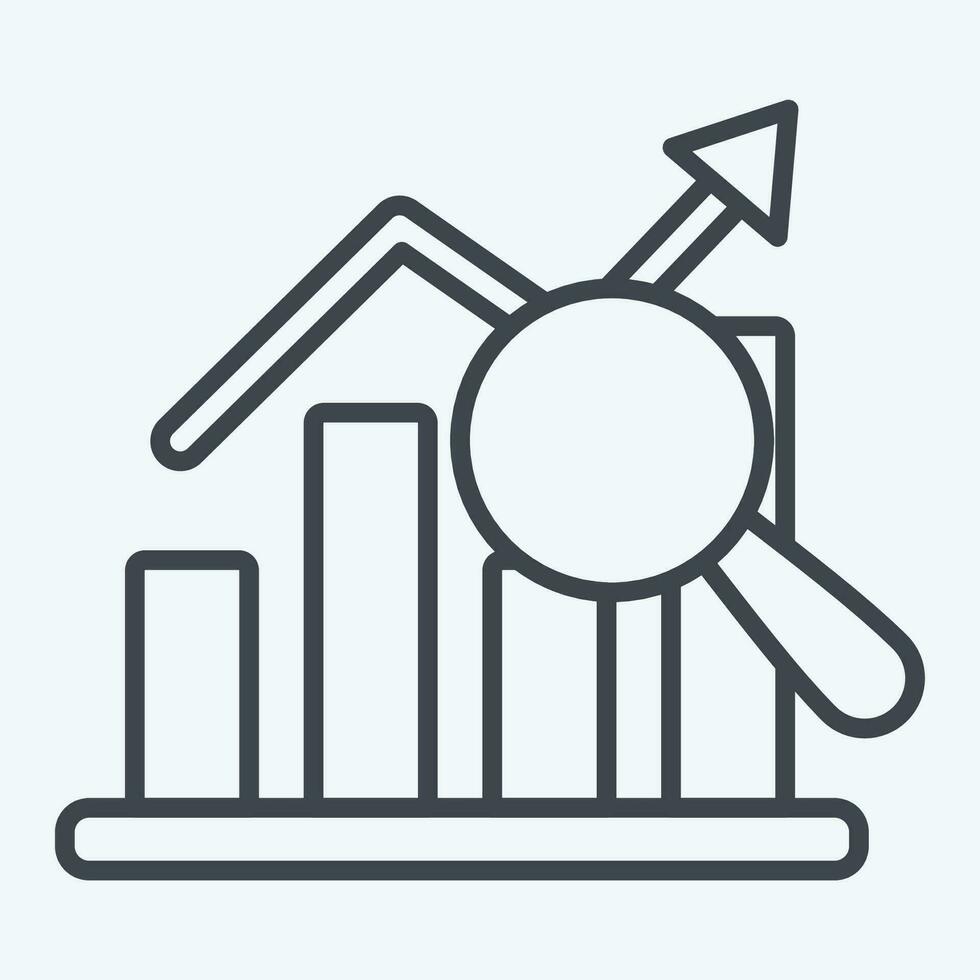 Icon Analysis. related to Business Analysis symbol. line style simple design editable. simple illustration vector