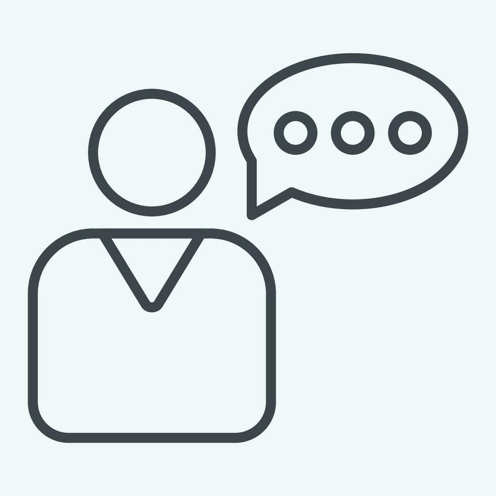 Icon User Story. related to Business Analysis symbol. line style simple design editable. simple illustration vector