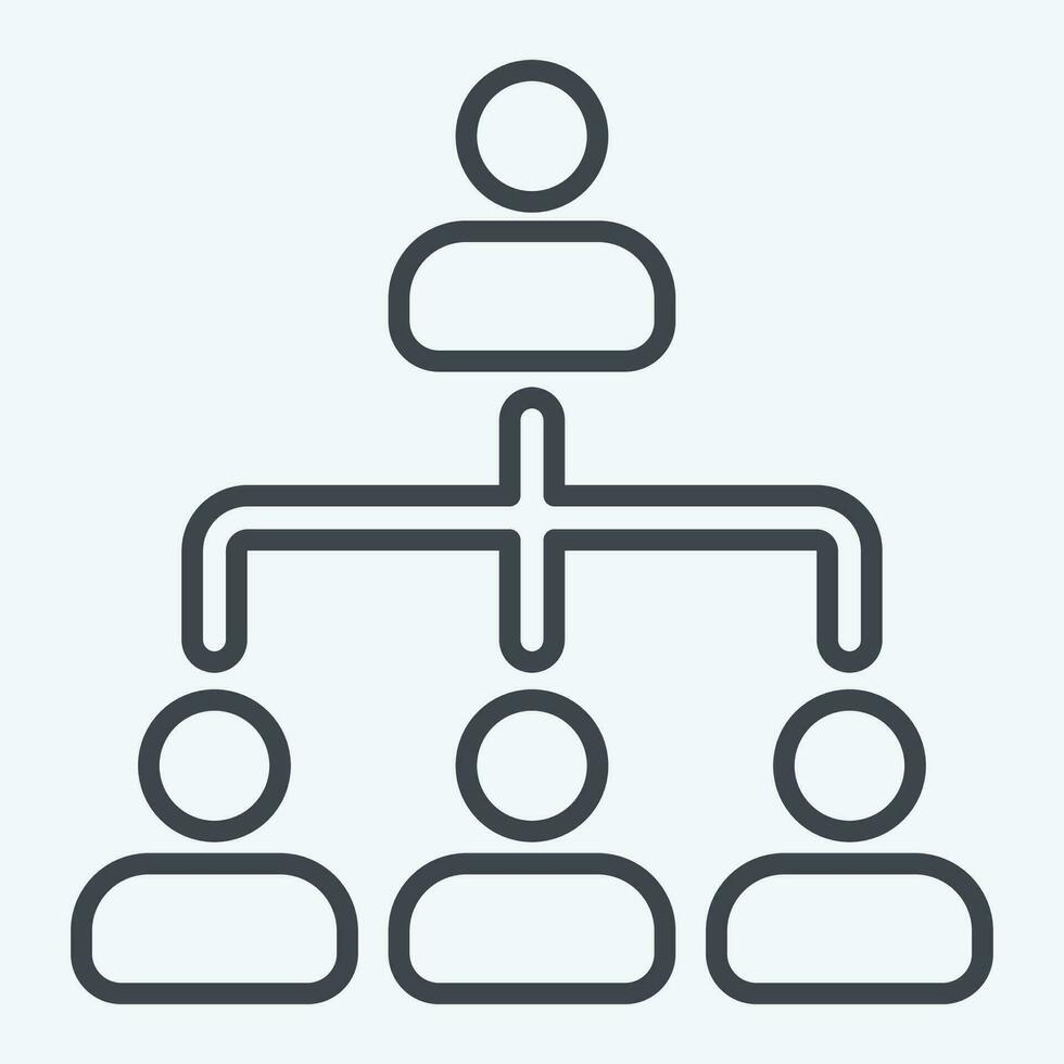 Icon Organization. related to Business Analysis symbol. line style simple design editable. simple illustration vector