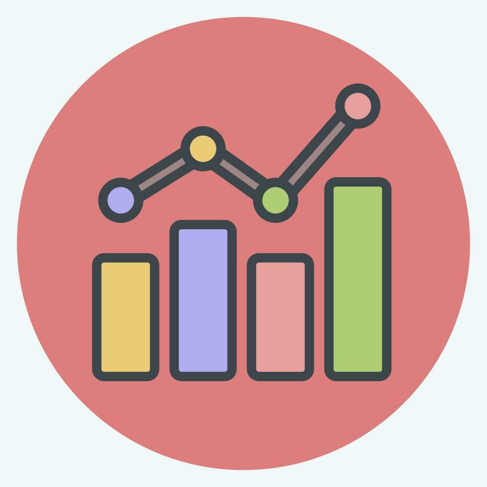 Icon Benchmarking. related to Business Analysis symbol. color mate style simple design editable. simple illustration vector