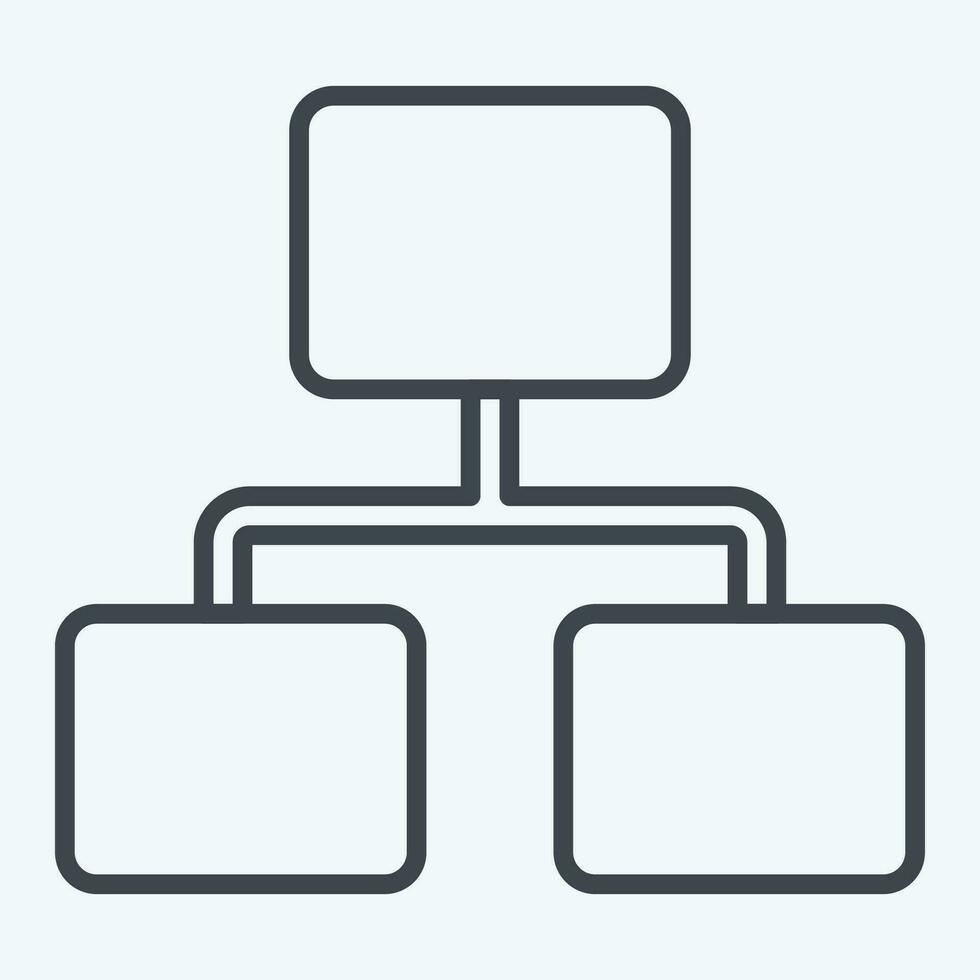 Icon Flow Chart. related to Business Analysis symbol. line style simple design editable. simple illustration vector