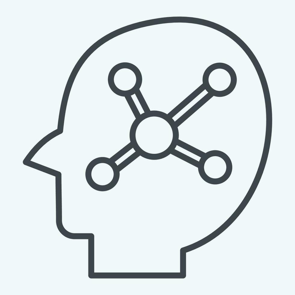 Icon Mind Mapping. related to Business Analysis symbol. line style simple design editable. simple illustration vector