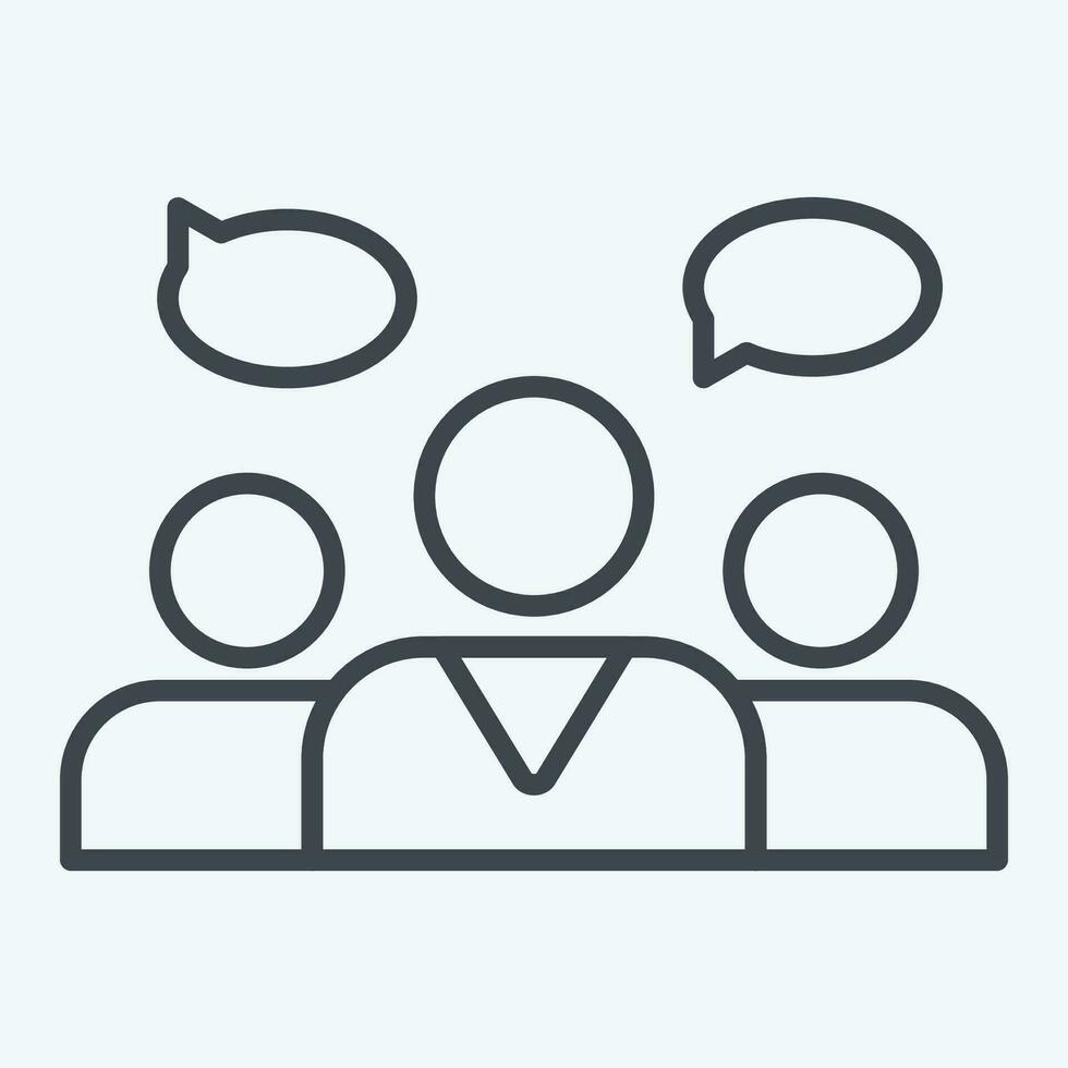 Icon Focus Group. related to Business Analysis symbol. line style simple design editable. simple illustration vector