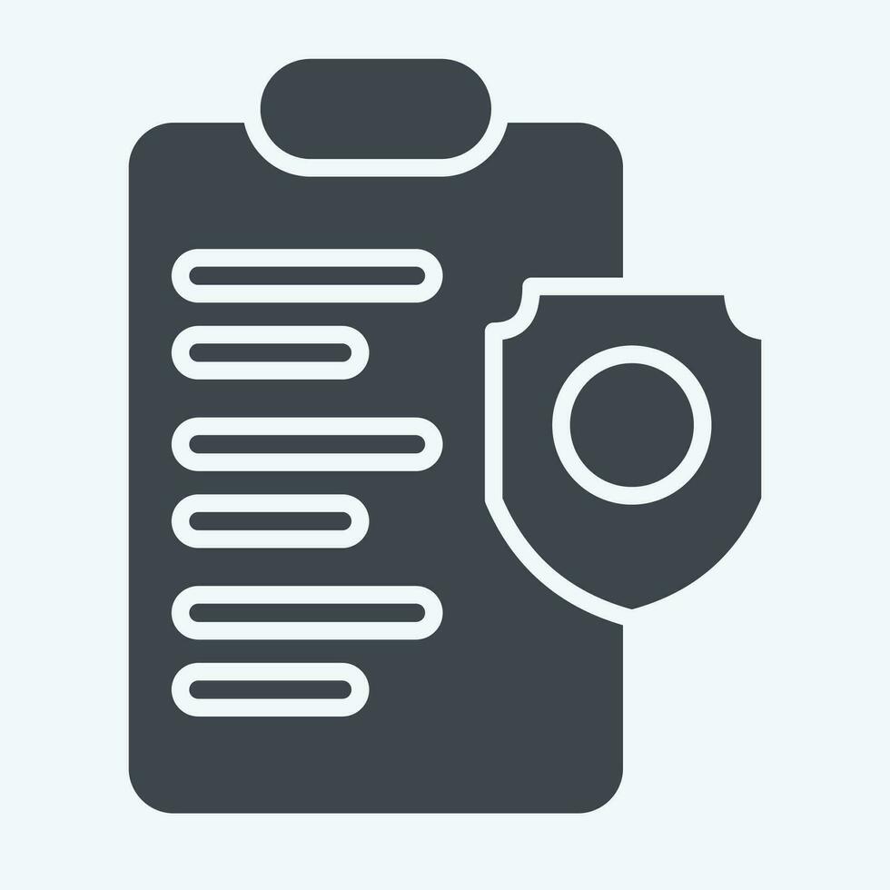 Icon Policy. related to Business Analysis symbol. glyph style. simple design editable. simple illustration vector