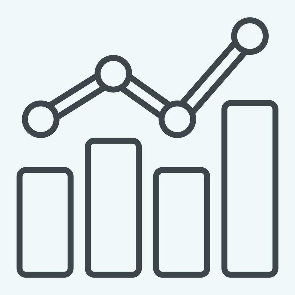 Icon Benchmarking. related to Business Analysis symbol. line style simple design editable. simple illustration vector