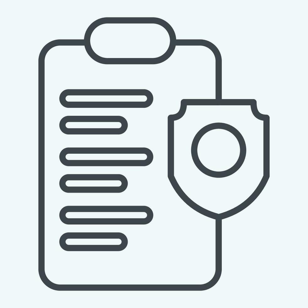 Icon Policy. related to Business Analysis symbol. line style simple design editable. simple illustration vector