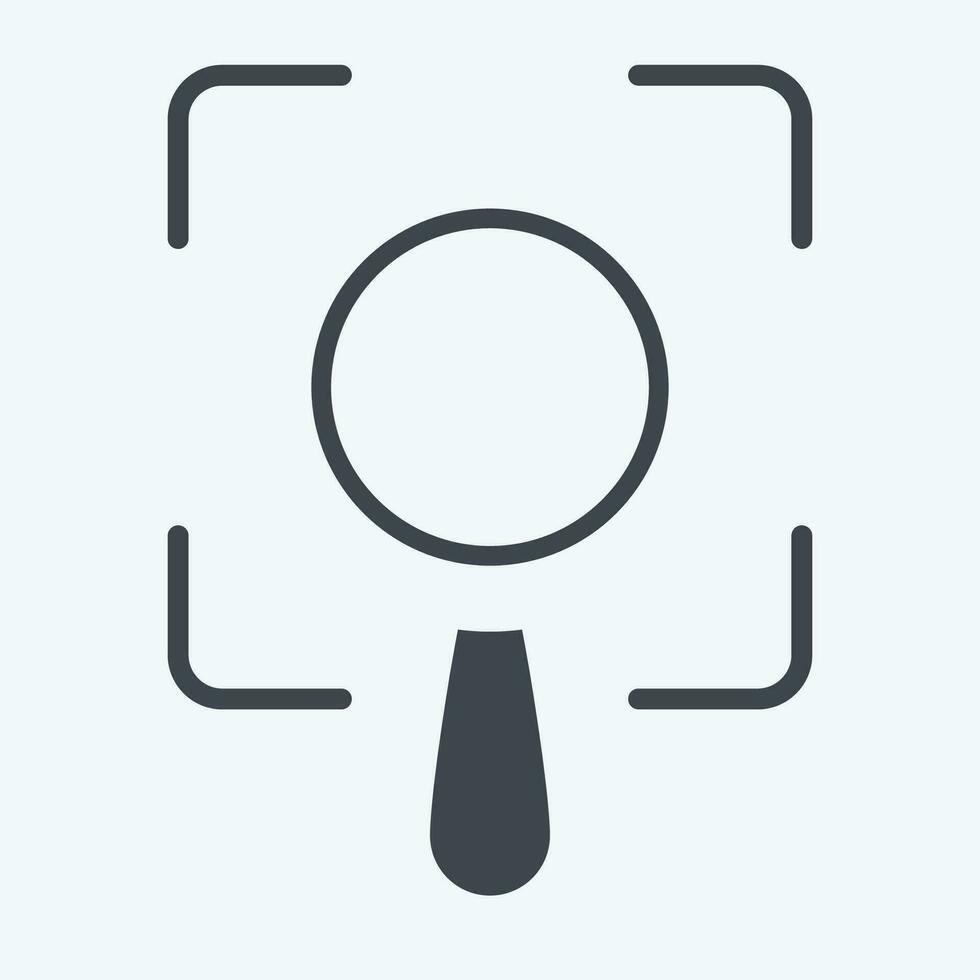 Icon Scope. related to Business Analysis symbol. glyph style. simple design editable. simple illustration vector
