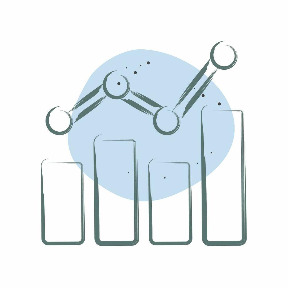 Icon Benchmarking. related to Business Analysis symbol. Color Spot Style simple design editable. simple illustration vector