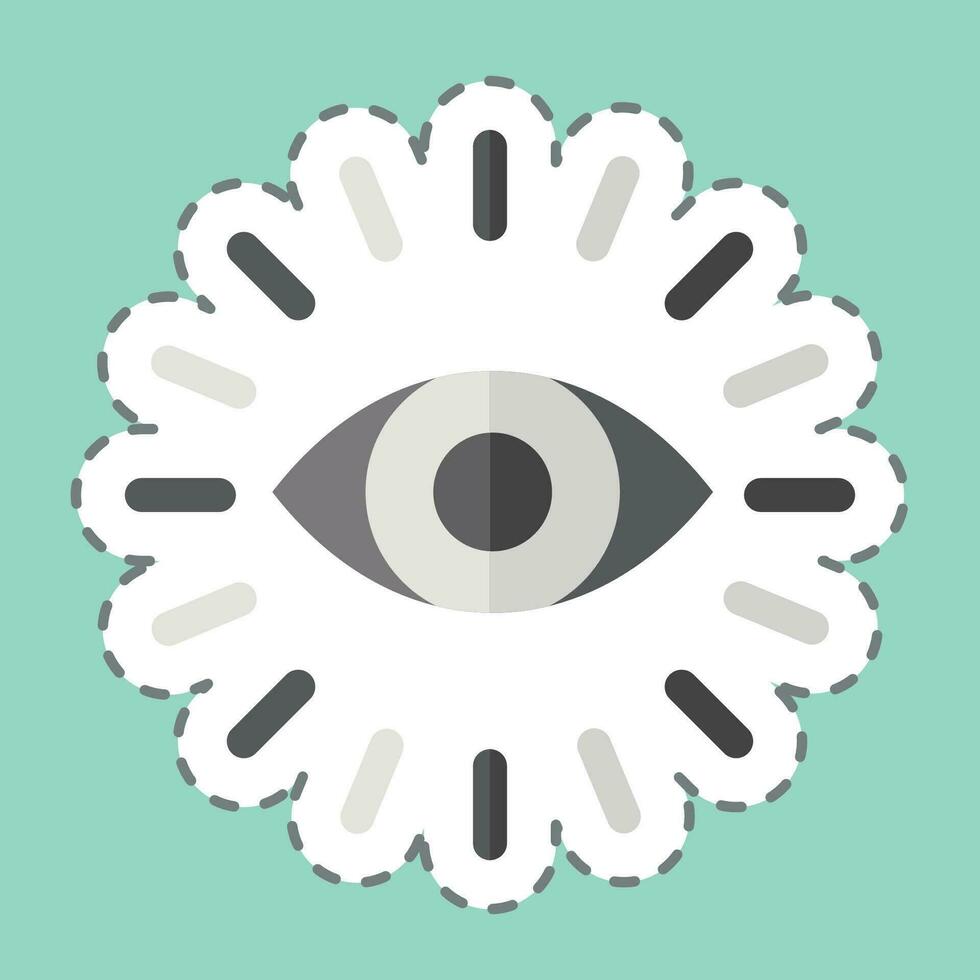 Sticker line cut Monitoring. related to Business Analysis symbol. simple design editable. simple illustration vector
