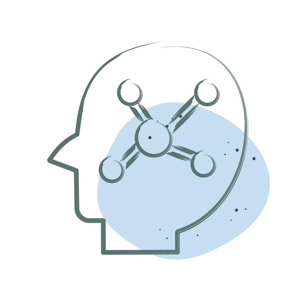 Icon Mind Mapping. related to Business Analysis symbol. Color Spot Style simple design editable. simple illustration vector