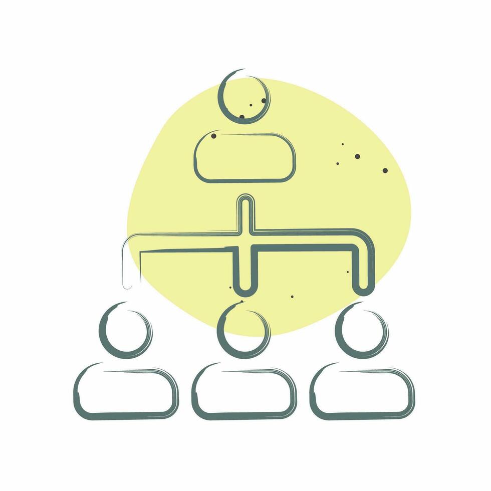 Icon Organization. related to Business Analysis symbol. Color Spot Style simple design editable. simple illustration vector