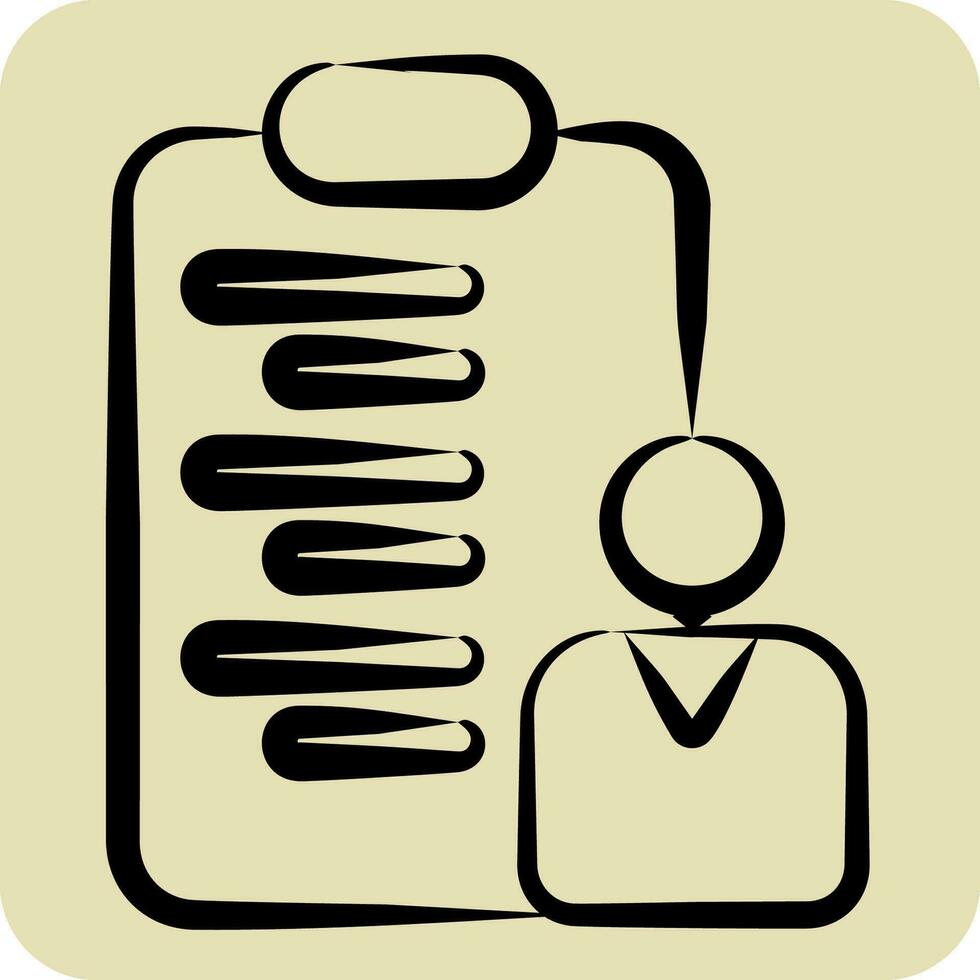 Icon Project Management. related to Business Analysis symbol. hand drawn style simple design editable. simple illustration vector