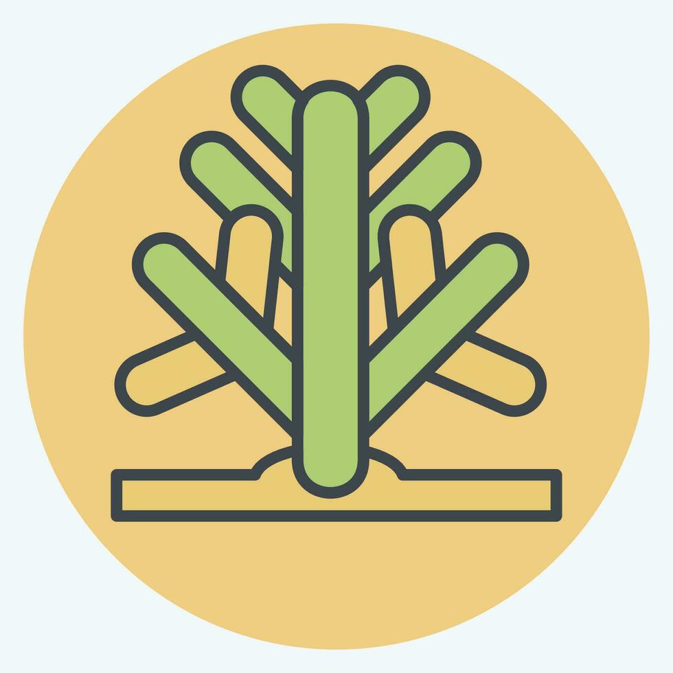 icono cactus. relacionado a saudi arabia símbolo. color compañero estilo. sencillo diseño editable. sencillo ilustración vector