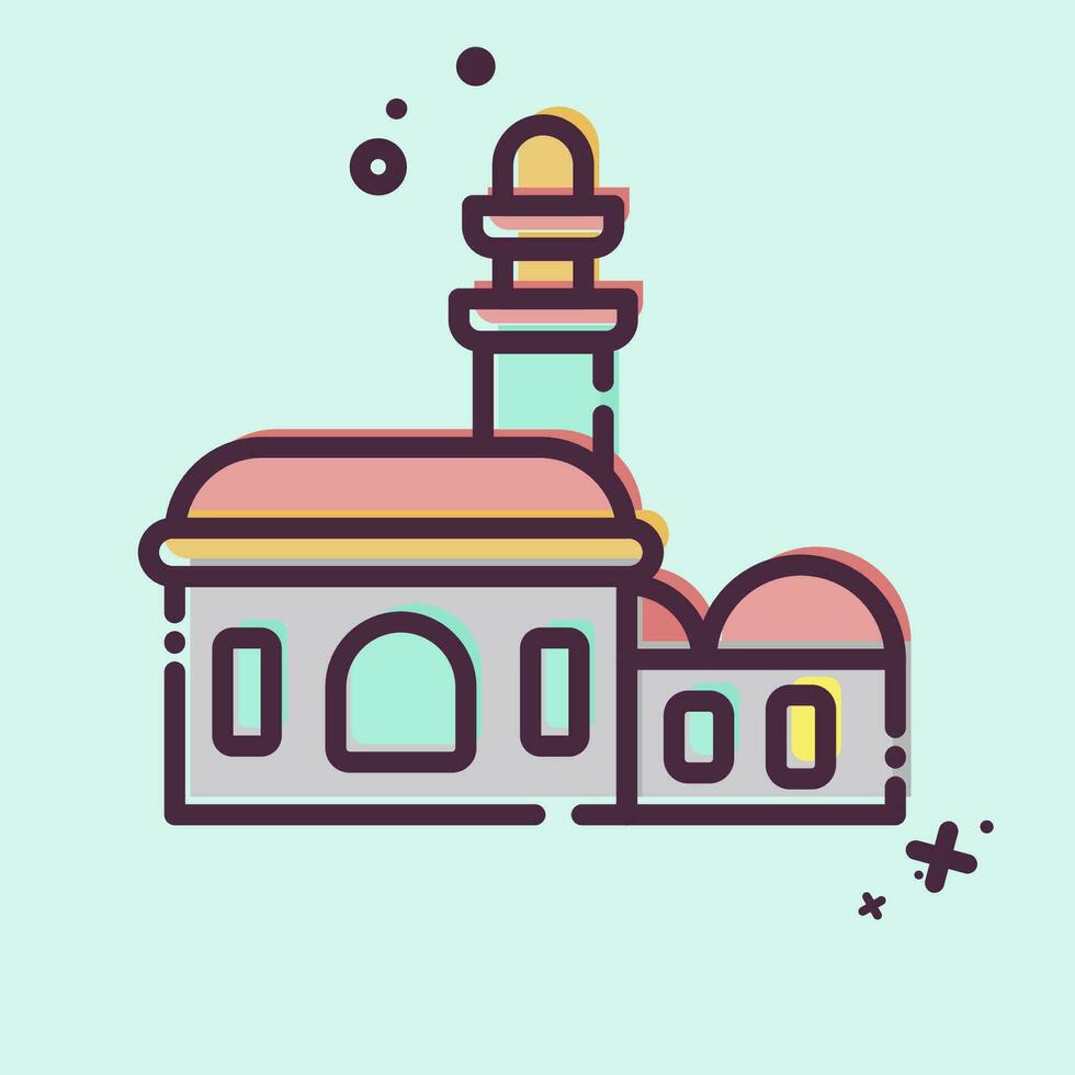icono mezquita. relacionado a saudi arabia símbolo. mbe estilo. sencillo diseño editable. sencillo ilustración vector