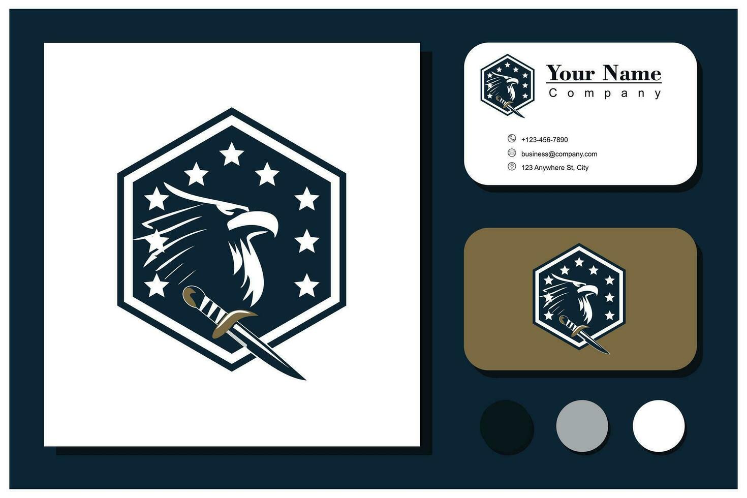 bird and sword logo concept vector