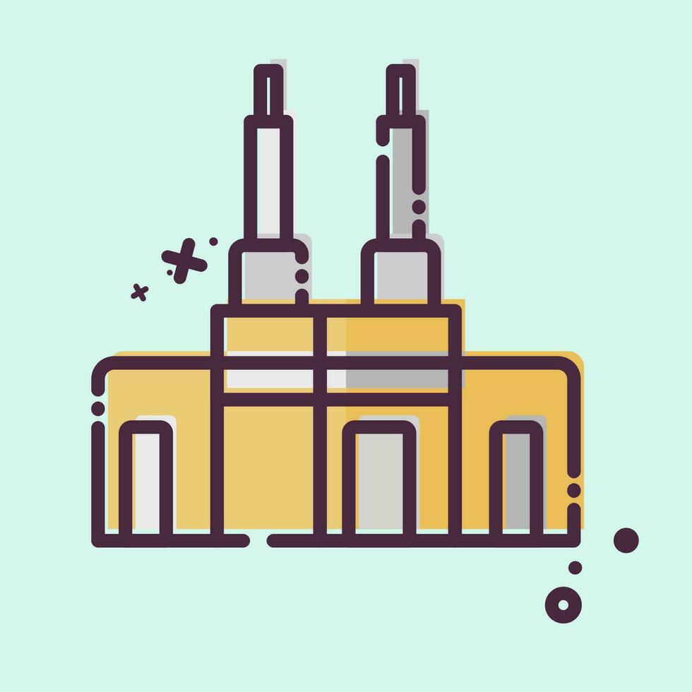 Icon Kaaba. related to Saudi Arabia symbol. MBE style. simple design editable. simple illustration vector