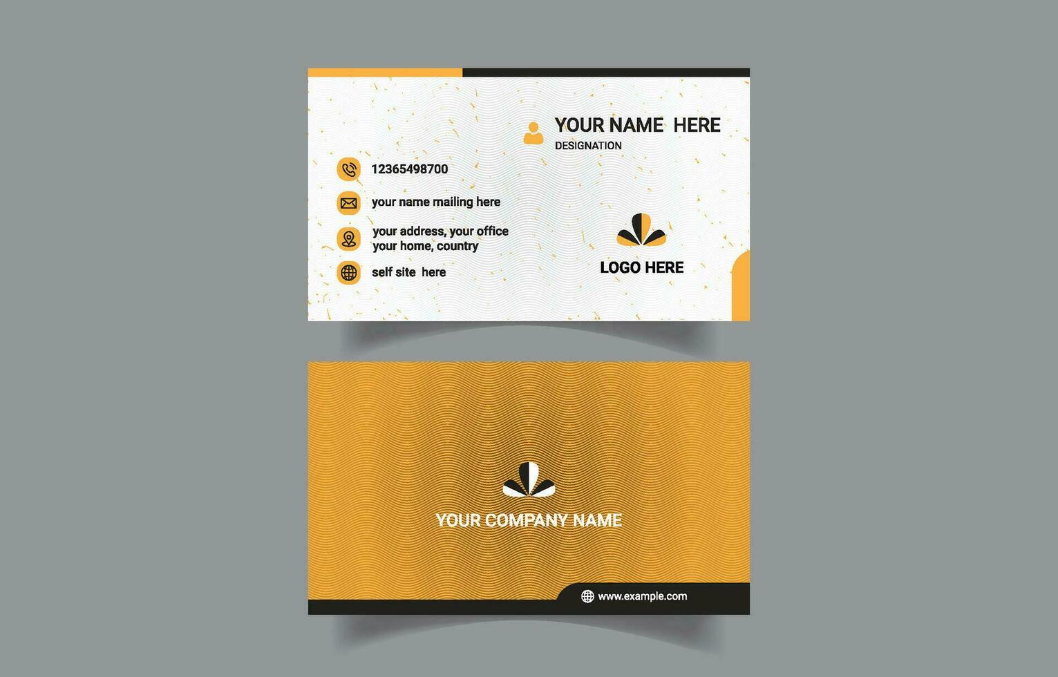 Unique creative corporate business card design vector