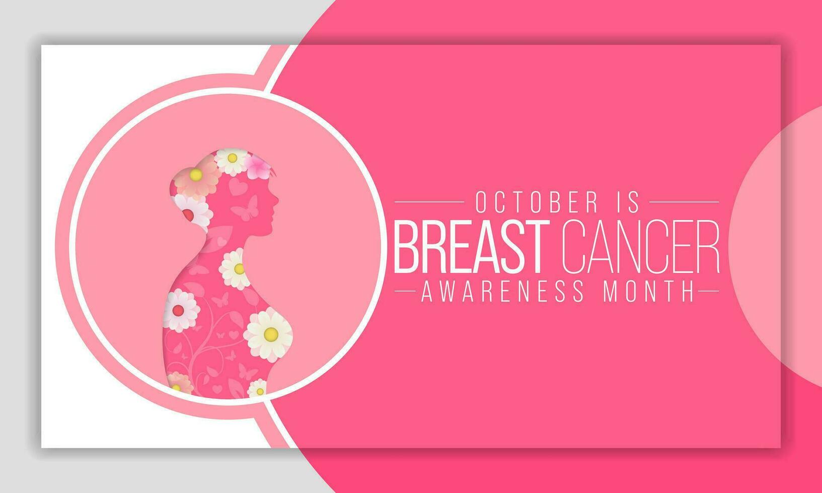 Breast Cancer awareness month vector illustration, soft pink ribbon and typography, symbolizing hope and unity, encourages hope and support.