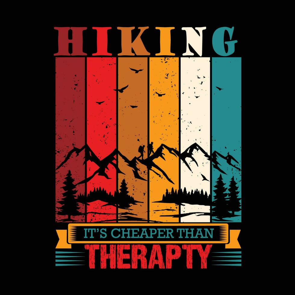 Best hiking t shirt design vector