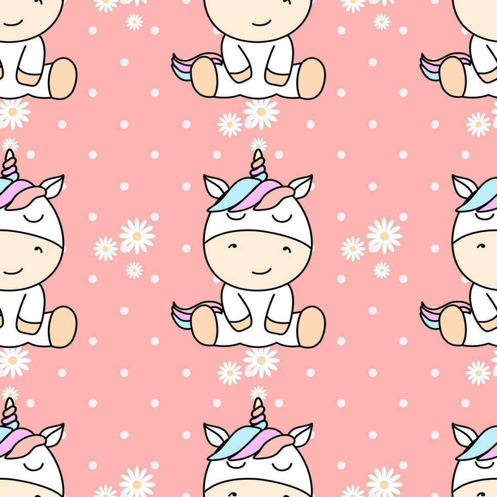 linda dibujos animados unicornio, decorativo elemento en pastel antecedentes. estilo para niños bebé tela diseño, fondo de pantalla, regalo envase papel vector