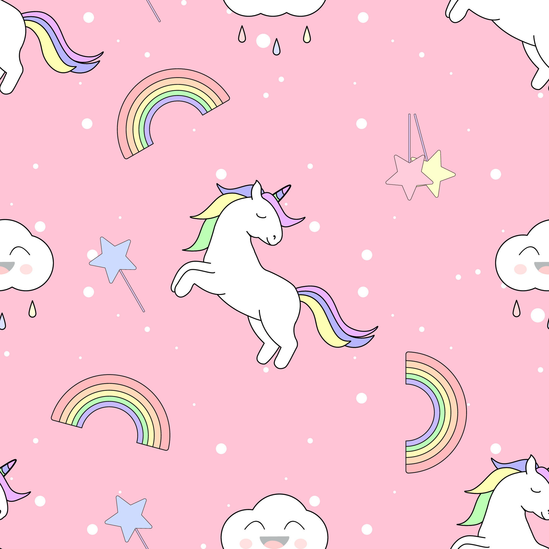 Unicorns and Starry Night Wallpaper for Walls | Unicorn Dreams-tiepthilienket.edu.vn