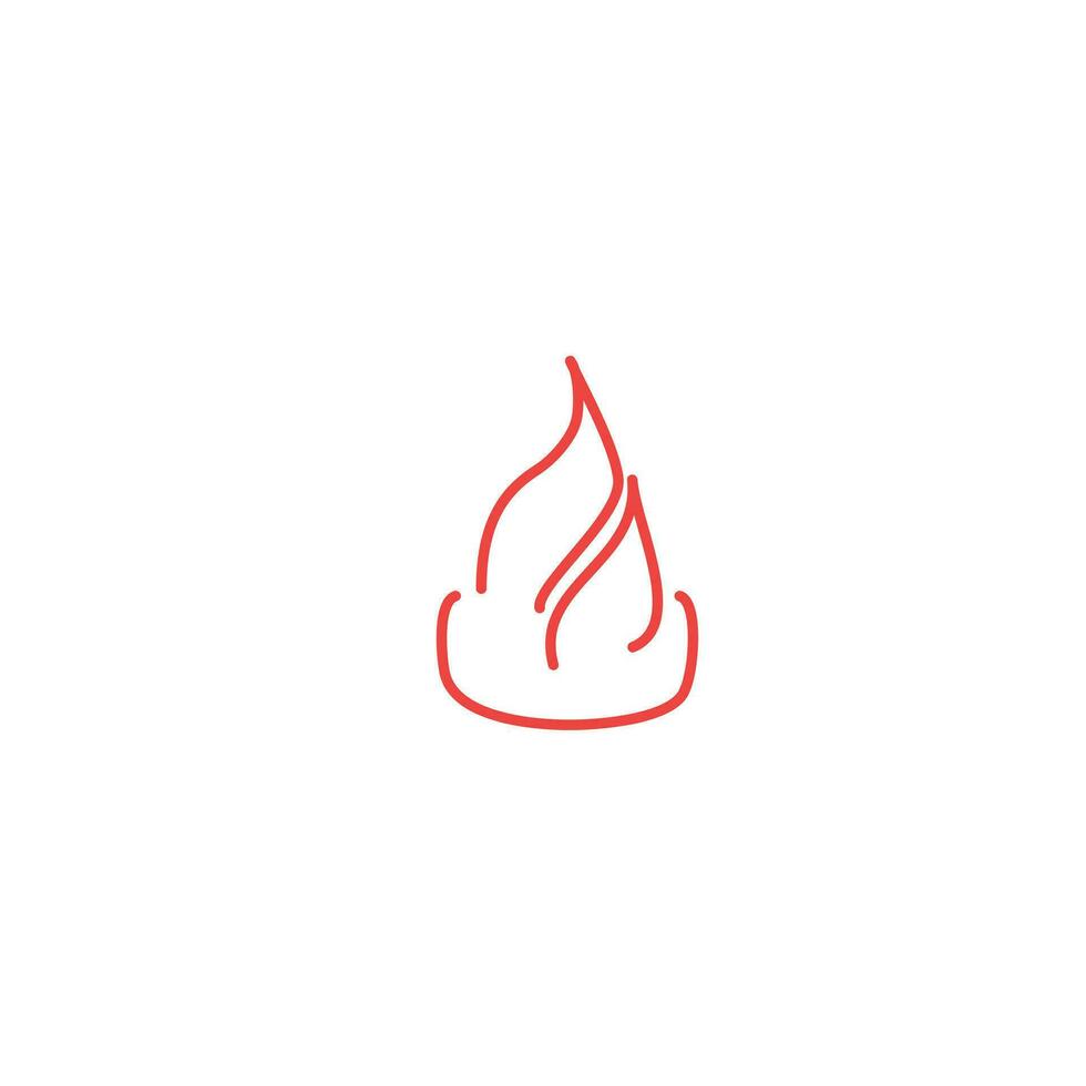 fire vector illustration. fire icon in outline style