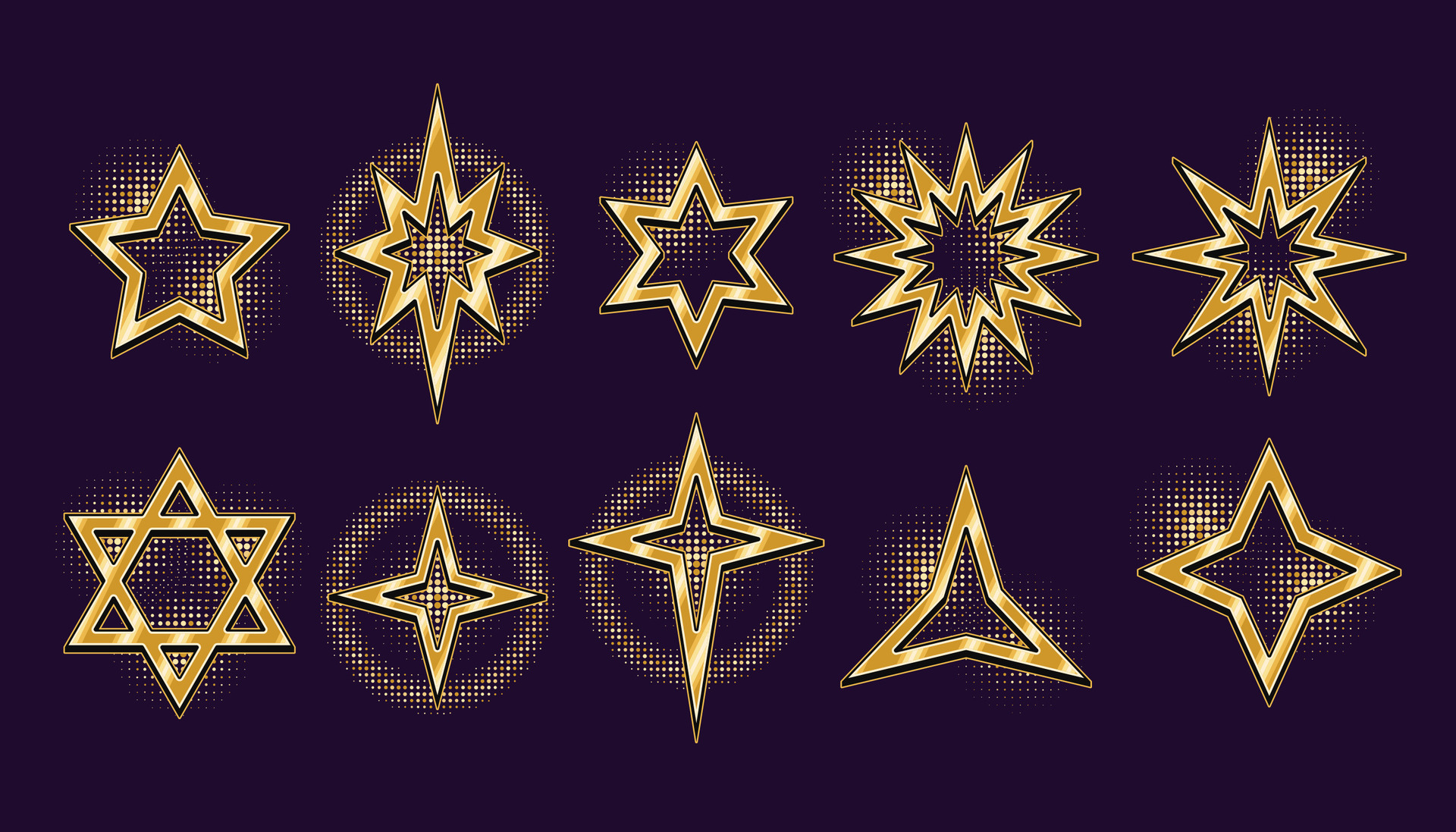 Set Of Golden Stars In Vintage Style 28231226 Vector Art At Vecteezy Set Of Golden Stars In Vintage Style 28231226 Vector Art At Vecteezy