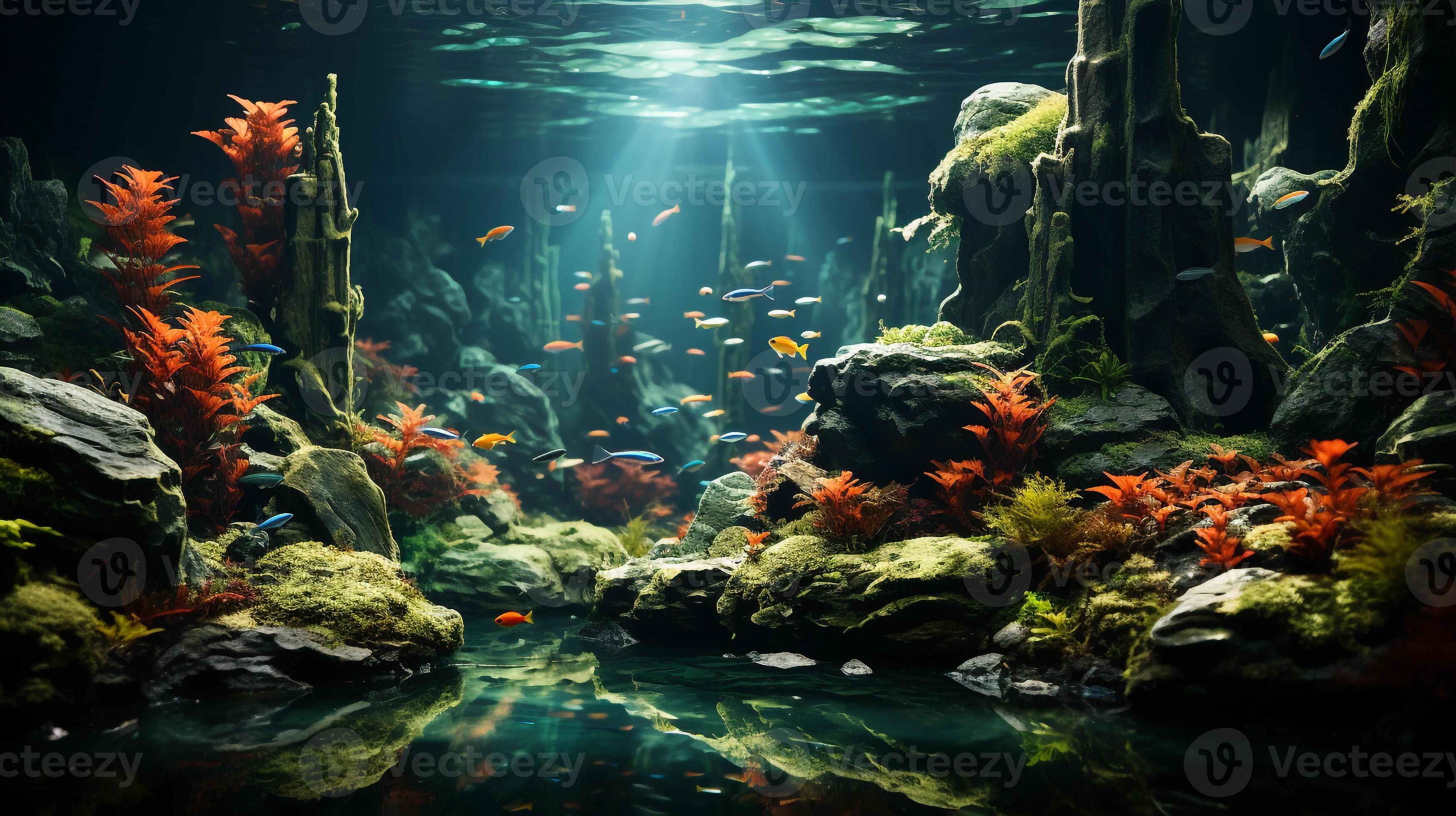 Aquarium landscape background ai 28231257 Stock Photo at Vecteezy