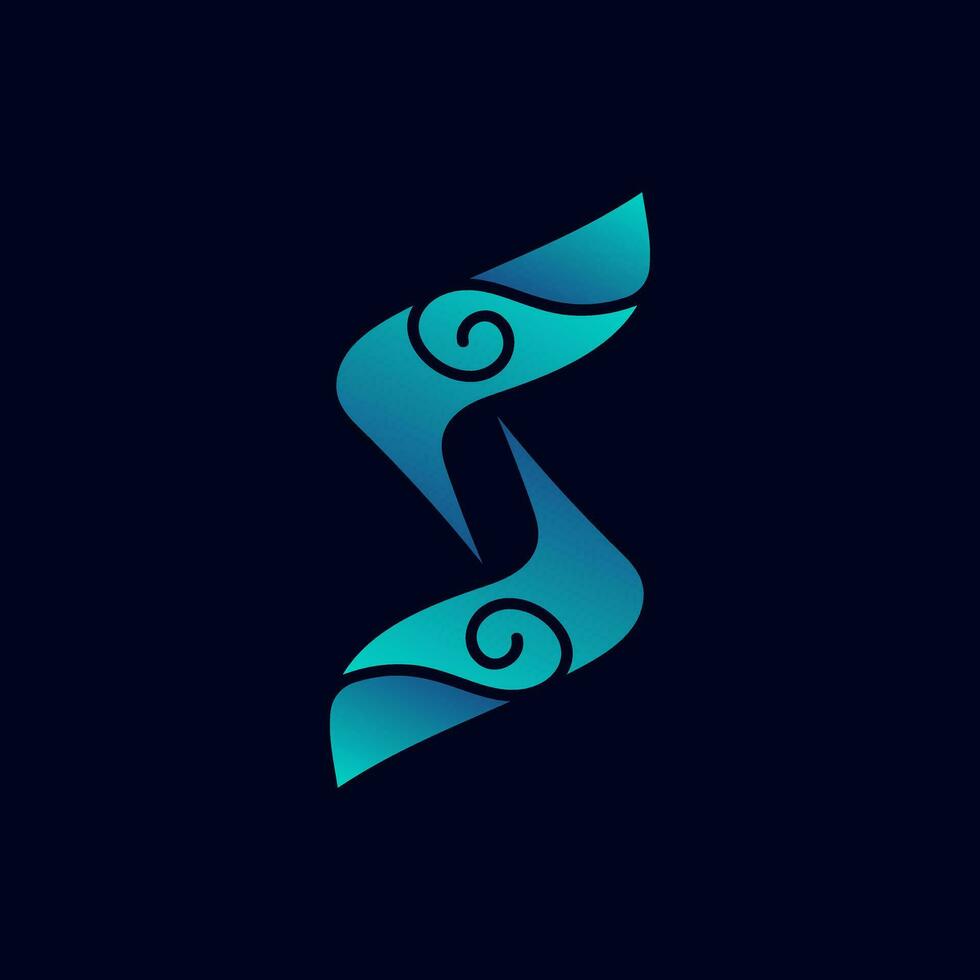 Modern letter S gradient logo illustration design vector