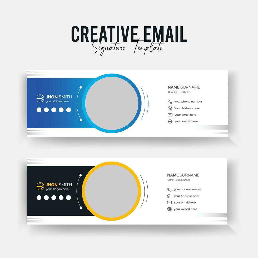 Corporate Email Signature Template vector