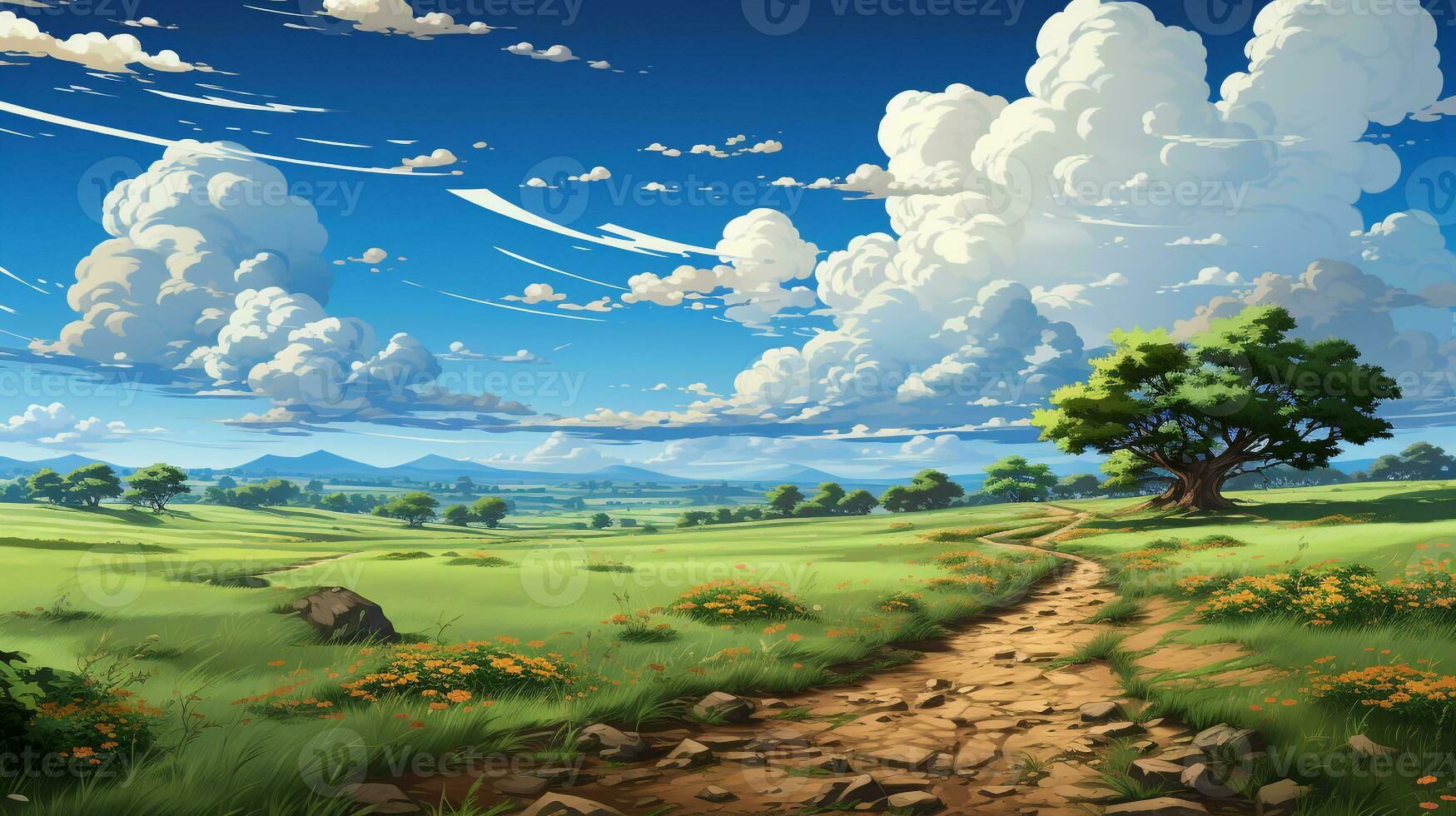 running field background ai photo