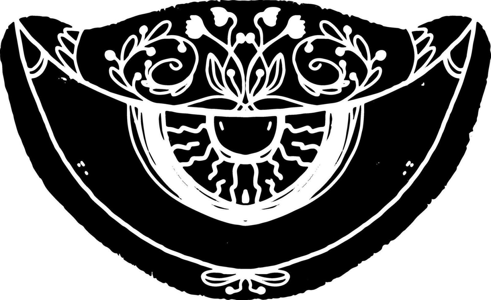 a black and white illustration of a shield vector