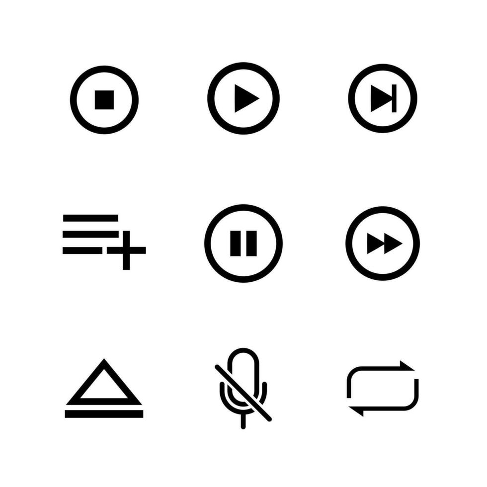 Media icon set. Multimedia vectors. Photo, Video, and audio vector