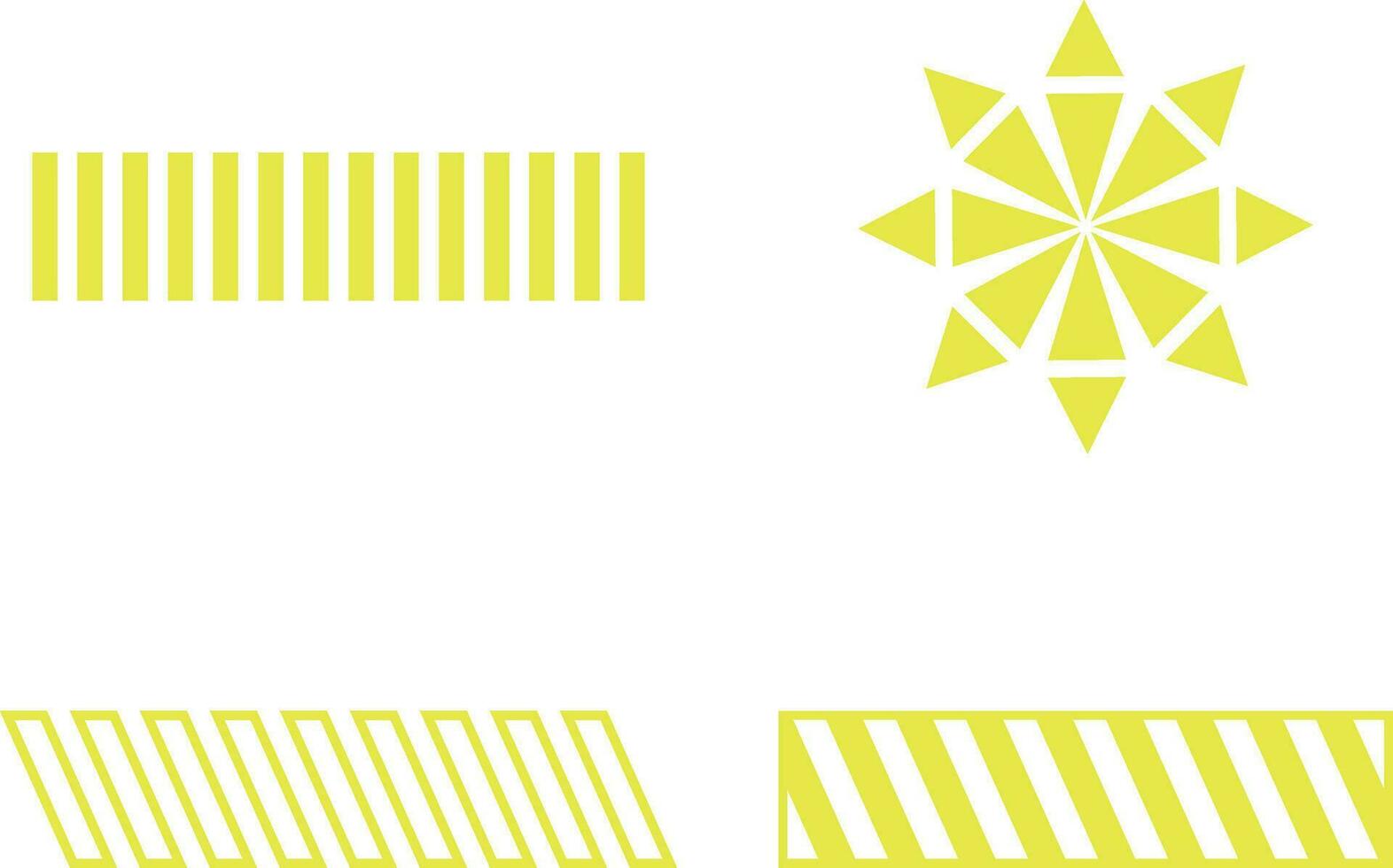 Set of Simple Brutalist Style Symbol. Bauhaus Geometric Shape. Isolated Vector
