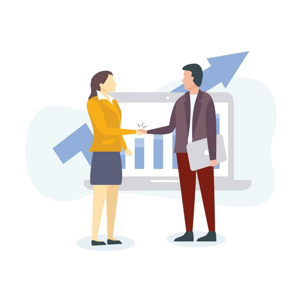 Grow your business illustration useable for  both web or mobile app design vector