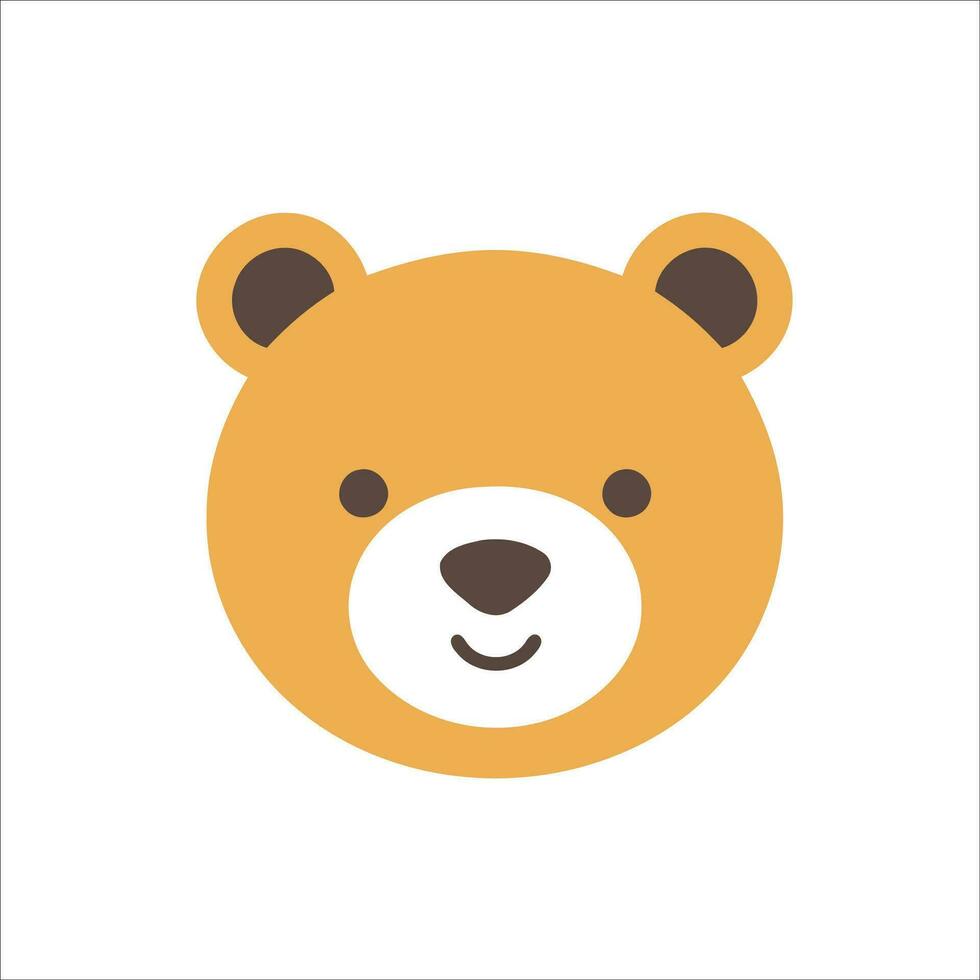 This cute bear logo in vector illustration adds a touch of charm and friendliness to any design project.