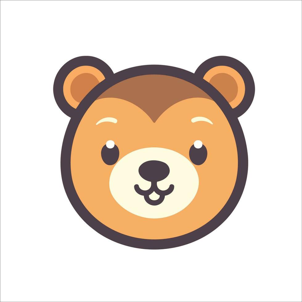 This cute bear logo in vector illustration adds a touch of charm and friendliness to any design project.