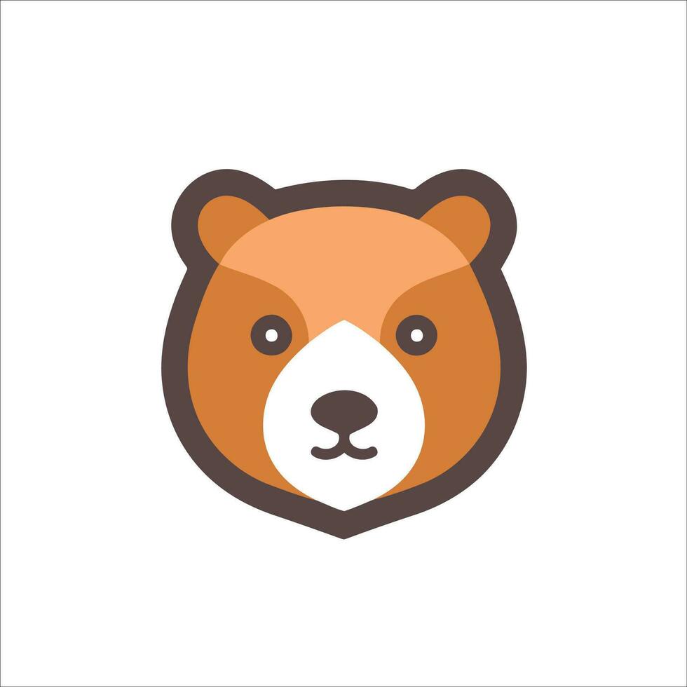 This cute bear logo in vector illustration adds a touch of charm and friendliness to any design project.