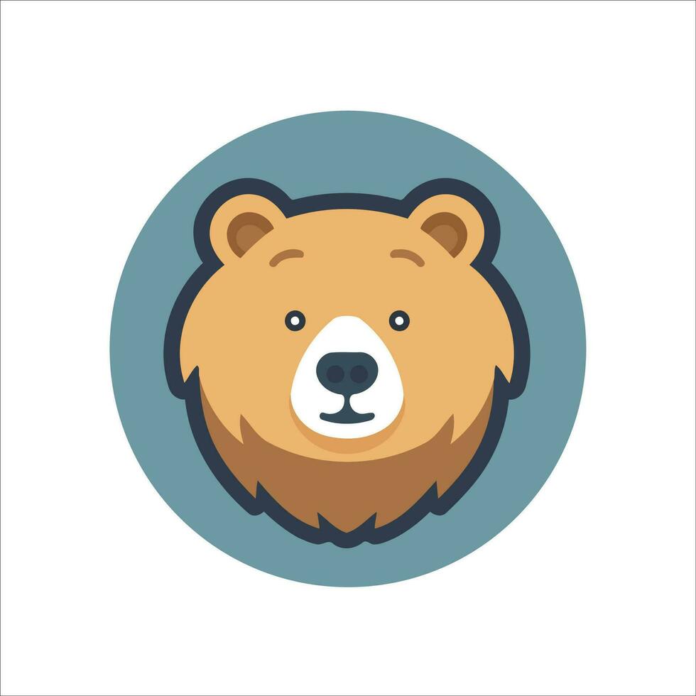 This cute bear logo in vector illustration adds a touch of charm and friendliness to any design project.